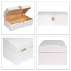 Creative Deco White Wooden Chest with Lid and Lock |