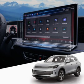 WEIPIN Pack of 2 15 Inch Compatible with V-W Ti-guan 3 2024 2025 Navigation Screen Protector 6H Scratch-Resistant GPS Screen Protector Discover Pro Max Accessories