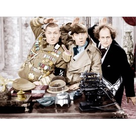 ART.COM Stretched Canvas Print YOU NAZTY SPY, from left: Curly Howard, Moe Howard, Larry Fine, [aka The Three Stooges], 1940, 24" x 18"