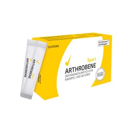Arthrobene SPORT, the magnesium stick for cartilage and joints, with vitamin C and manganese - so you don't run out of energy, dietary supplement (1 x 15 sticks for dissolving)