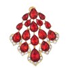 Red Crystal Chandelier Earrings, Multilayer Tear Cluster, Statement Stud Earrings,