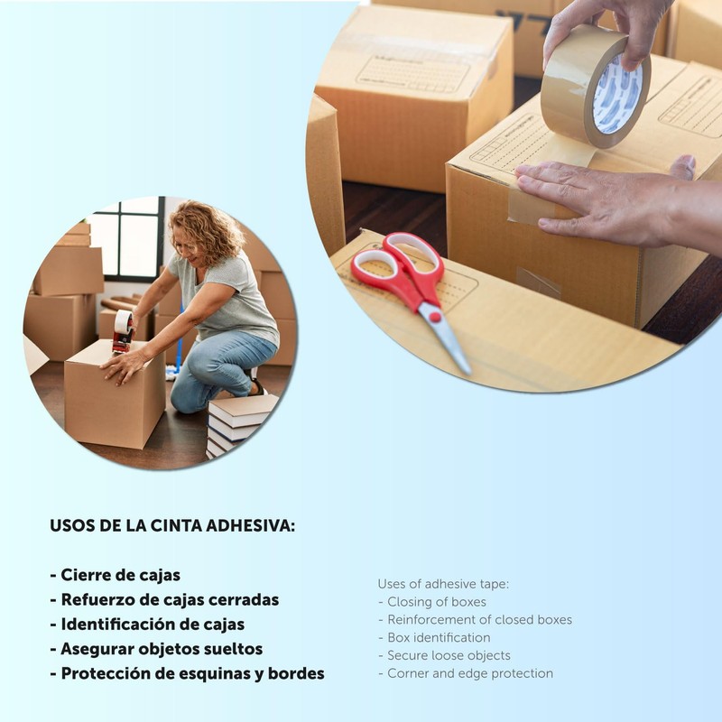 m-office Tape Brown Tape Tape Roll for Cardboard Packaging Shipping