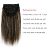 Sassina Kinky Style Clip in Human Hair Extensions Two Tone