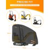 Small Mini Excavator Cover, 420D Waterproof Zippered Storage Cover |