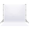 Voyzdx Fondo fotográfico, Plegable Telón de Fondo de para Estudio fotográfico para Estudio fotográfico para Fotografía, Vídeo y Televisión（Fondo Solo）-2Mx3M - Blanco