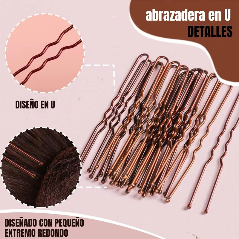 260Piezas Kit Profesional Moños Recogidos Horquillas Pasadores Gomas Horquillas En