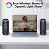 Portable Bluetooth Speaker with Lights, Bluetooth 5.4 Speaker, Powerful Crystal