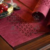 BAZIOE Linen Table Runner - Modern Red Washable Table Decoration