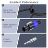 Jumwa 2pack Speakon to 1/4" TS Speaker Cables M-M for