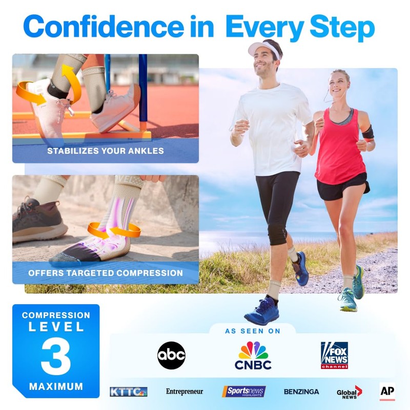 MODVEL 2-Pack Ankle Brace for Men and Women, Foot Support