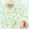UNICRAFTALE 120 Pieces 3 Sizes 18 Carat Gold-Plated Open Jump