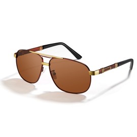 Cyxus Sunglasses for Men Polarized Aviator UV400 Protection for Driving Golf Fishing 1022W29CA