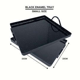 DOJA Barcelona | ENAMELED Iron Can for Snails or Square Rice | Dimensions: 22x22 | Cargols a la llauna Rice a la llauna | Small tray for individual portion