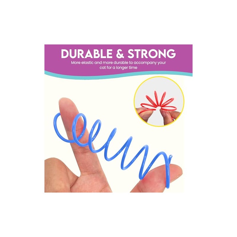 Ethical Thin Colorful Springs Juguete para Gato, Paquete de 10