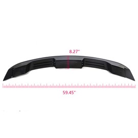 Rear Spoiler Wing Compatible for Ford Mustang Coupe 2015-2020 GT500 Style Gloss Black
