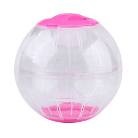 BORDTRACT 12 cm Hamster Running Play Ball, Plastic Hamster Wheel for Small Pets, Animal Running Exercise Racie Toy to Relieve Boredom and Increase (Pink)