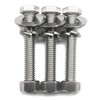 (10 Sets) 1/4-20x3/4" Stainless Steel Hex Head Screws Bolts, Nuts,