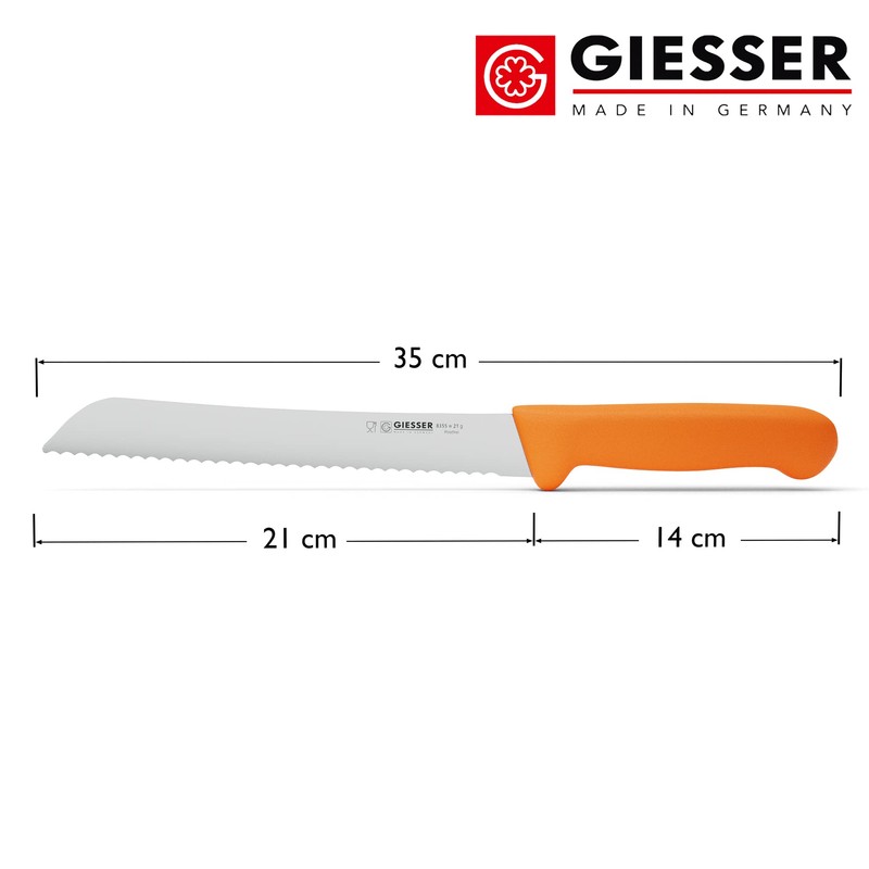 Giesser seit 1776 - Made in Germany - Brotmesser orange,