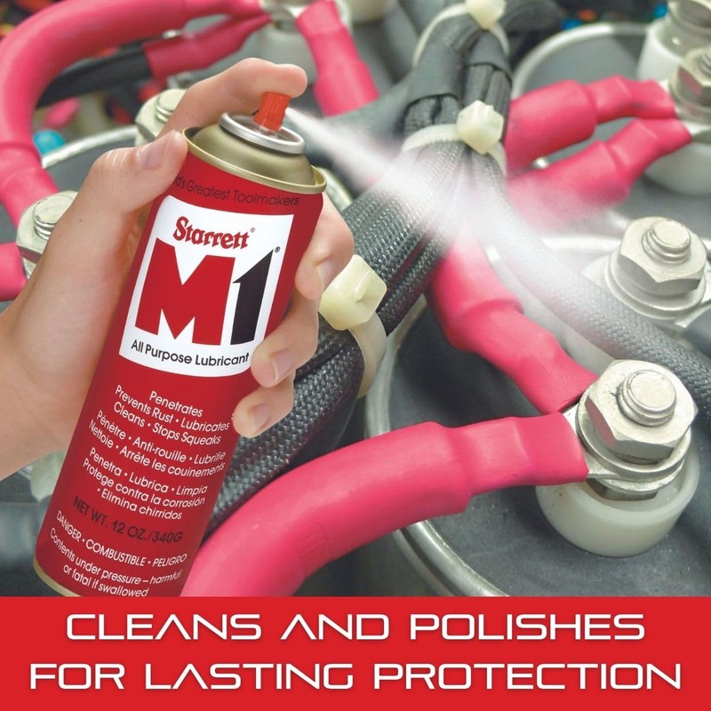 Starrett M1 Industrial Quality All-Purpose Lubricant - Micro-Thin, Airtight Coating,