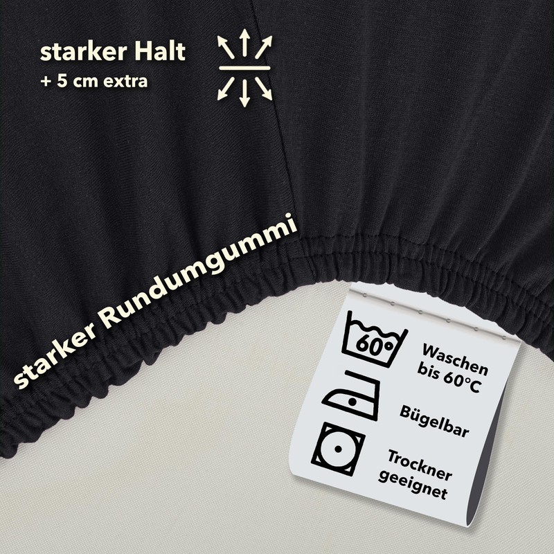 Studio Basic Fitted Sheet 140 x 200 cm, 100% Combed
