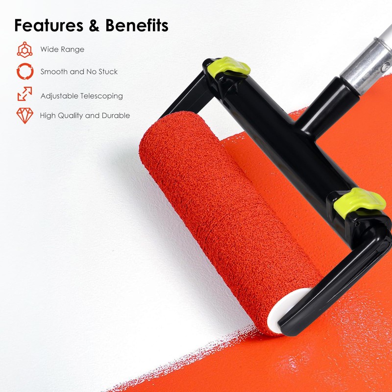 Wide Roller Frame, Adjustable Roller Handle from 9" to 22"