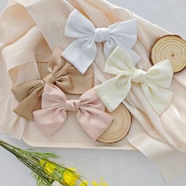Tubaobei Hair Bows for Women, 6Pcs Bows for Girls, Bow Hair Clips, Hair Accessories for Women,Hair Ribbon, Bows for hair