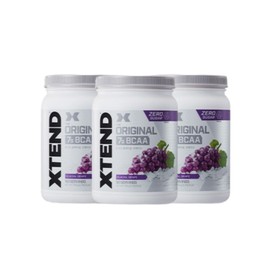Extend High-Content BCAA 7000mg Extend Zero Sugar Grape Flavor 50 Servings X 3 Containers + Free Typhon Shaker