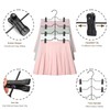 TOPIA HANGER 4 Tier Black Skirt Hangers for Women, Pants