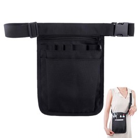 Nurse Bag, Belt Bag Work, Belt Bag Women, Men, Adjustable for Work Bag, Waist Bag, Scissors Accessories, Safety Sheath, Nurse Work Belt Bag, Tool Bag, Black, black, nurse bag