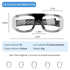 SooGree Sports Goggles Racquetball Glassess Basketball Football Soccer Racketball Goggles for Men & Women Safety Goggles Windproof Adjustable Strap