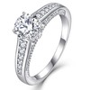YL Engagement Ring 925 Sterling Silver Cut 5A White Cubic