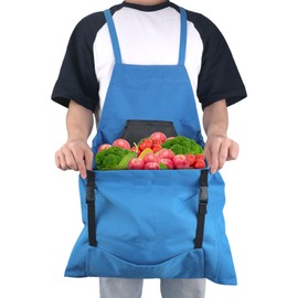 lasuroa Garden Apron, Cross Back Adjustable Gardening Apron Waterproof with Release Pockets for Women Men Gardener Harvesting Weeding Painting Tool Gifts