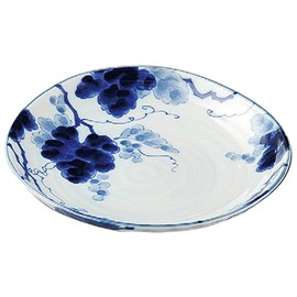 (TV Series Crafts (yamasita Craft) 藍染 Grapes 5.0 Triangle Dish 16.3 X 16.3 X/3.2 cm 11283260 