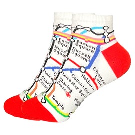 TFL 6-11 Socks London Underground Map Ankle Socks Gifts Mens and Women London Souvenirs (By LILAJ)