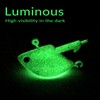 QualyQualy Underspin Jig Heads Glow Luminous Fishing Jigs with Blade