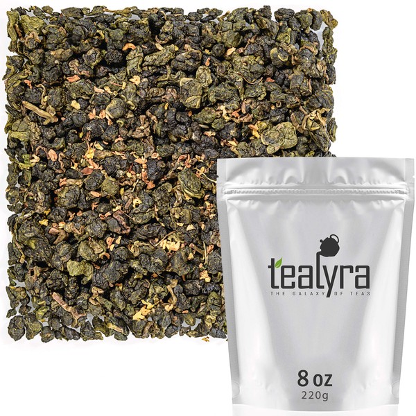 Tealyra - Osmanthus Gui Hua Oolong - Taiwanese Oolong Loose Leafe Tea - Sweet and Aromatic Taste - Organically Produced - 220g (8-ounce)