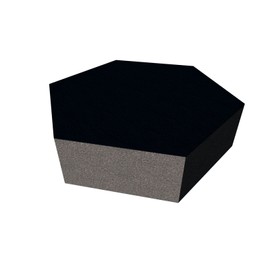 PolySound Sound Insulation Wall and Broadband Absorber Eco Hexagon Diameter 200 mm Colour: Black Thickness 5 cm