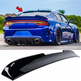 NEESPOC Rear Window Roof Spoiler Visor Wing ABS Fit for Dodge Charger SRT/GT/RT/SXT/Scat Pack/Daytona 2015-2023 Gloss Black V-Style Lip Exterior Accessories