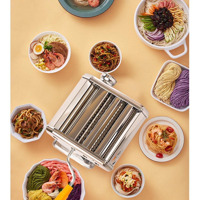 Pasta Maker Machine, 9 Adjustable Thickness Settings, 3 Adjustable Widths,