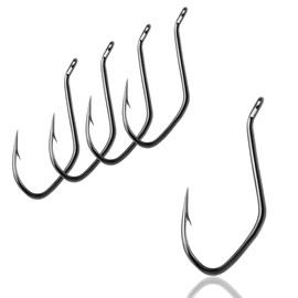 AMZfishing® 5 x Catfish Power Laser 3 x Catfish Hooks, Predatory Fish Hooks, Large Fishing Hooks, Sharp Fishing Hooks, Catfish Hooks (5, a: #1/0)