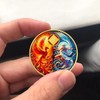 deDecoml Sobriety Token Phoenix Flower Fairy Design with Inspirational Prayer（2