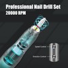 Electric Nail Drill Machine Professional, Rechargeable Cordless Nail File with