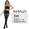 MANZI Fishnet Tights Women's Black Opaque Overknee Stockings Fishnet Tights