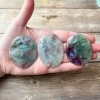 1 piece Rainbow Fluorite Palm Stone Crystal