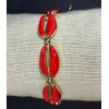 Unbranded String Cowrie Sea shell Red and Gold Bracelet or