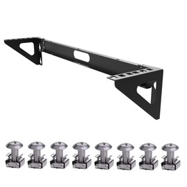 QiaoYoubang 2U Vertical Wall Mount Rack - Steel Vertical Patch Panel Mounting Bracket for 19 inch Networking Equipment