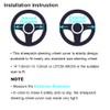 Fluffy Wool Sheepskin Fuzzy Black Car Steering Wheel Cover for