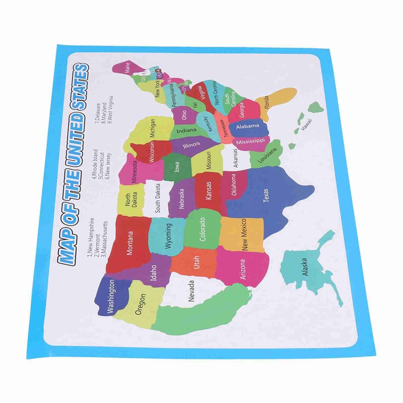 10pcs United States Map Easy to Read USA Ideal Wall