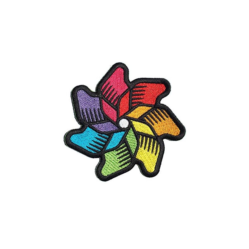 Kolorspun Rainbow Pinwheel Pride Parche termoadhesivo