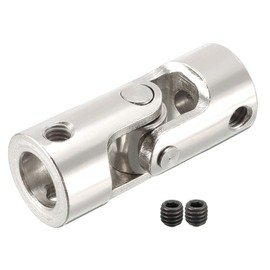 sourcing map 8mm To 8mm Inner Dia Rotatable Universal Steering Shaft U Joint Coupler L35XD14